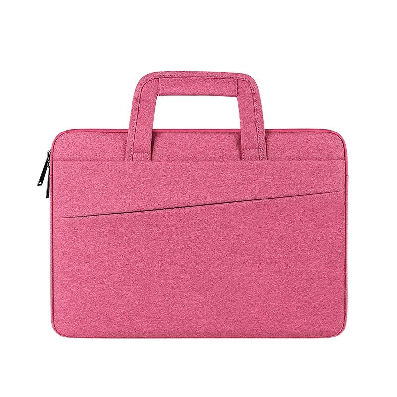 NNEDSZ Multi-compartment Waterproof Laptop Briefcase - Fits 14.1-15.4 Inches - Rose Pink