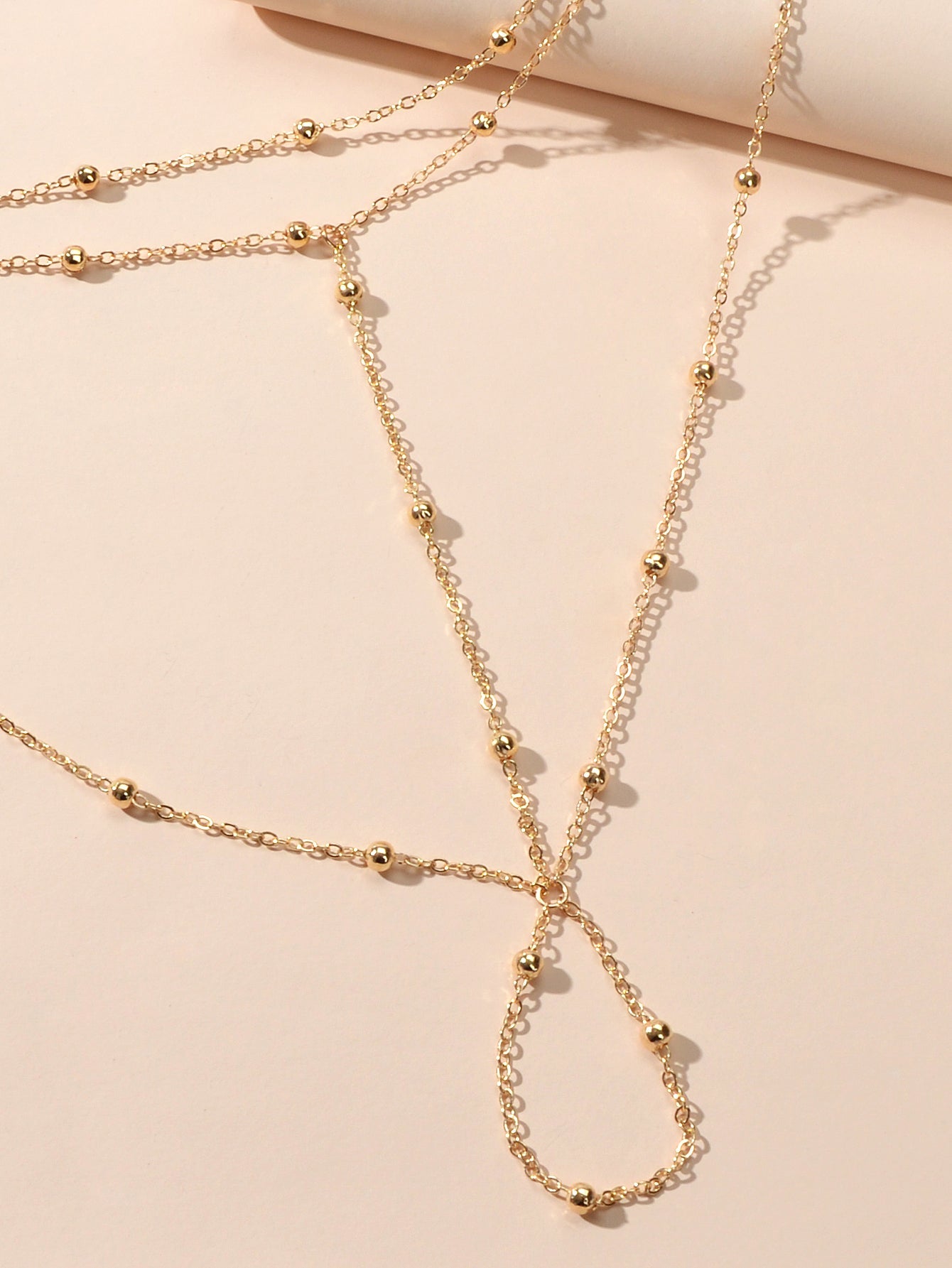 1pc Gold Chain Boho Layered Anklet with Toe Foot Jewellery Barefoot Sandal Ankle