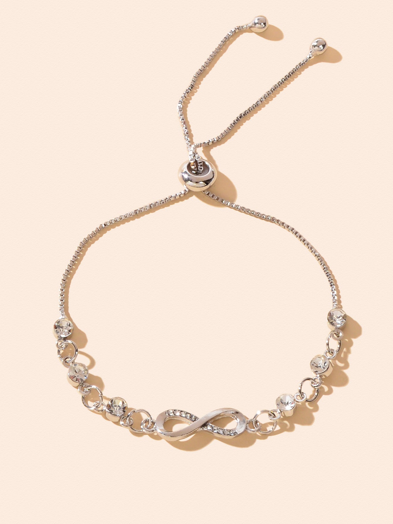 Fashion Women's Adjustable Chain Slide Bracelet Gorgeous Zircon Crystal Jewelry