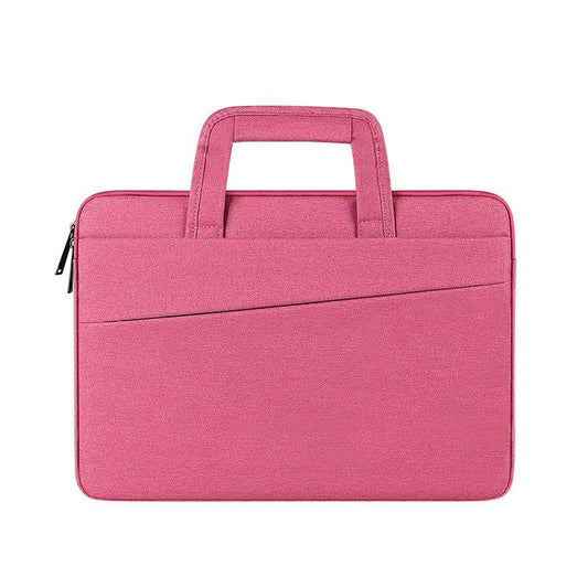 NNEDSZ Multi-compartment Waterproof Laptop Briefcase - Fits 14.1-15.4 Inches - Rose Pink