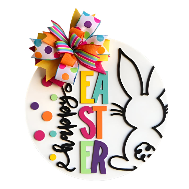 NNETM Vintage Easter Bunny Door Hanger