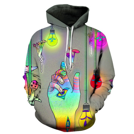 New Digital Print Men Women Hip Hop Streetwear Hoodies