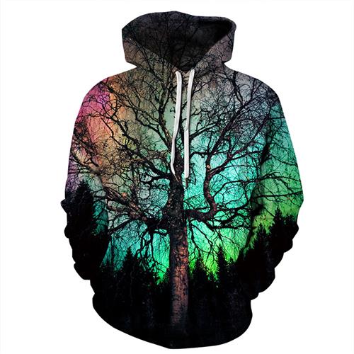 Galaxy Tree  3d Print  Hoody Tracksuit Streetwear